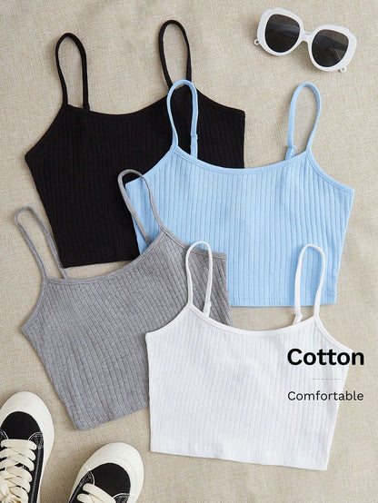 EZwear 4 Pack Rib-knit Cami Top