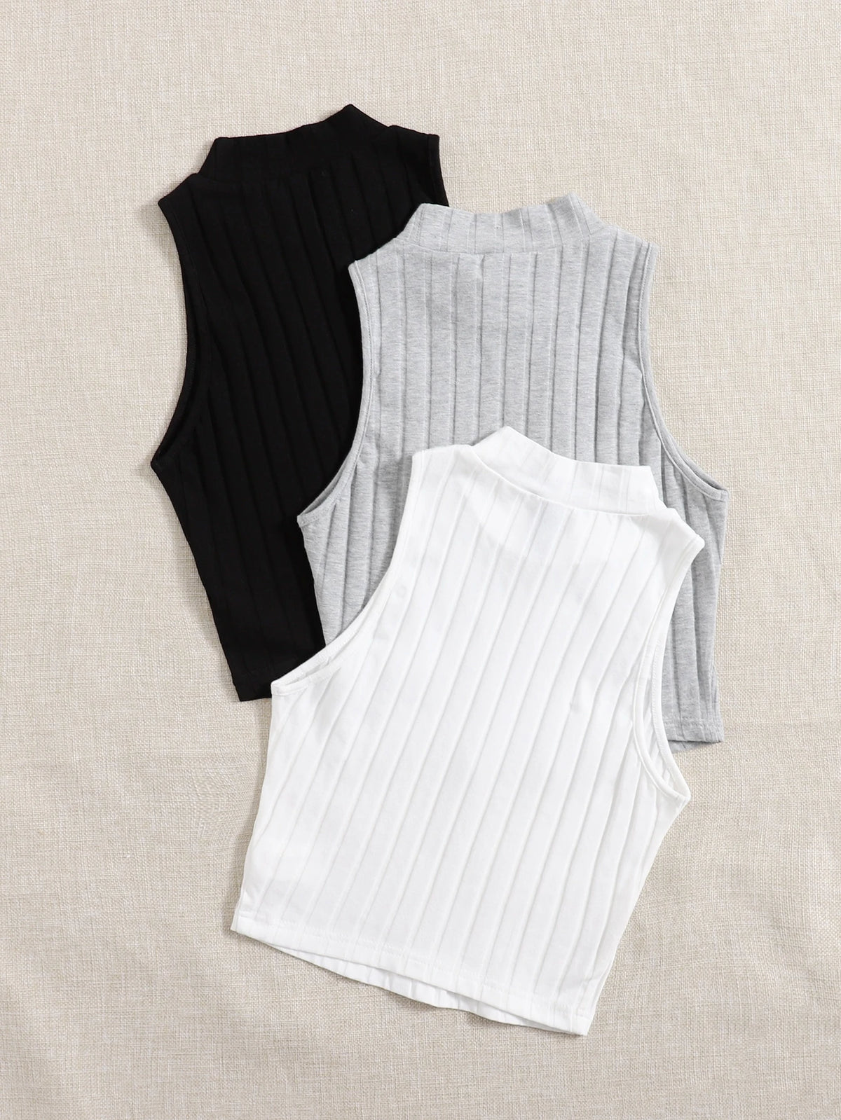 EZwear Multicolor Women's Solid Color Ribbed Tank Top