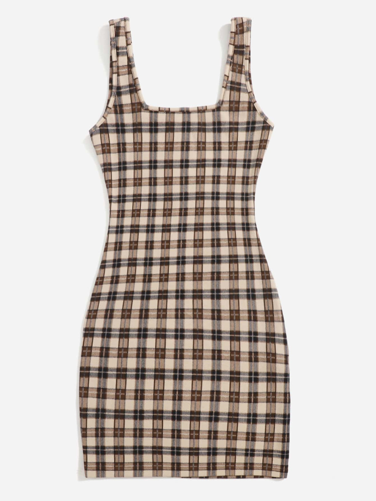 EZwear Plaid Print Cami Dress,Tea Party Dress,Summer Dresses For Women