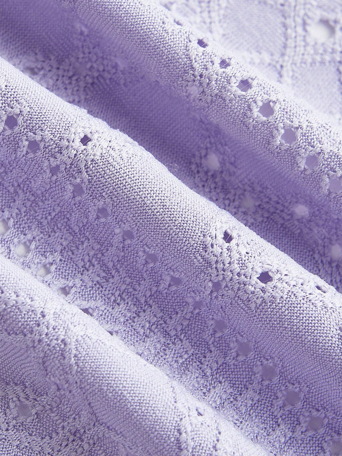 EZwear Plus Size Women Purple Hollow-Out Embroidery Spaghetti Strap Top With Drawstring Details, Summer