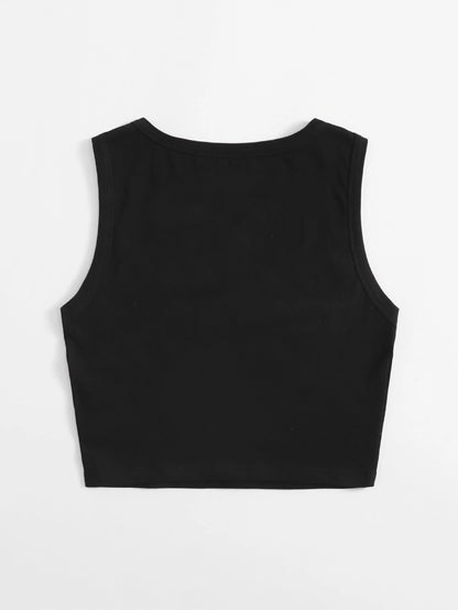 EZwear Solid Crop Tank Top