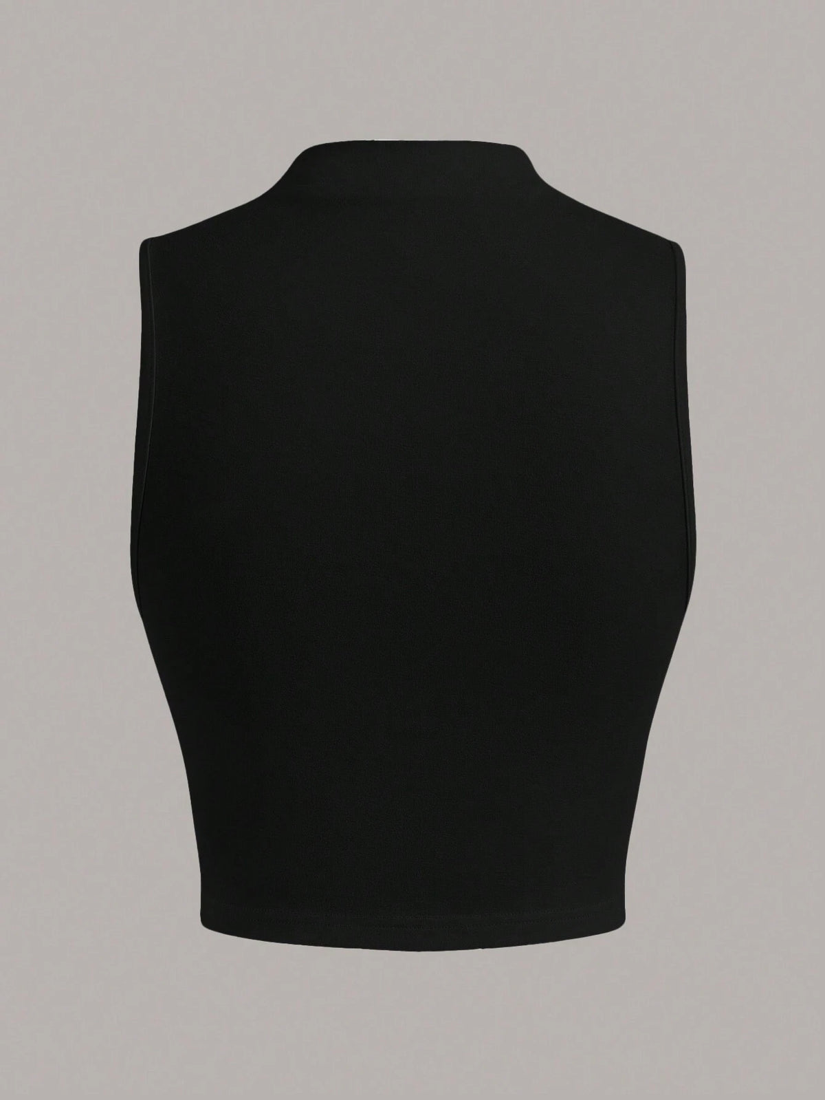 EZwear Summer Going Out Mock Neck Ruched Side White Summer Tank Top