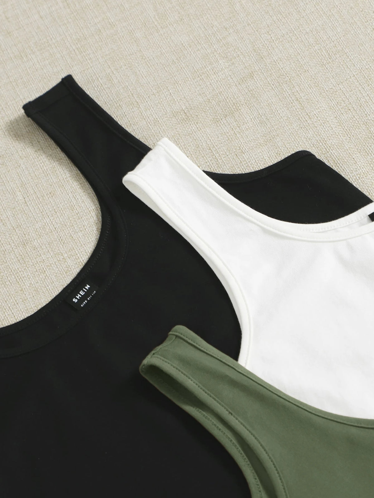 EZwear Summer Outfits 3pcs Solid Tank Top