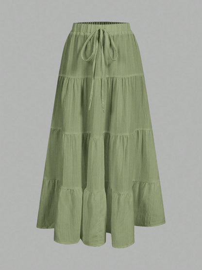 EZwear Women's Casual Vacation Multi-Layer Cake Skirt, Suitable For Summer