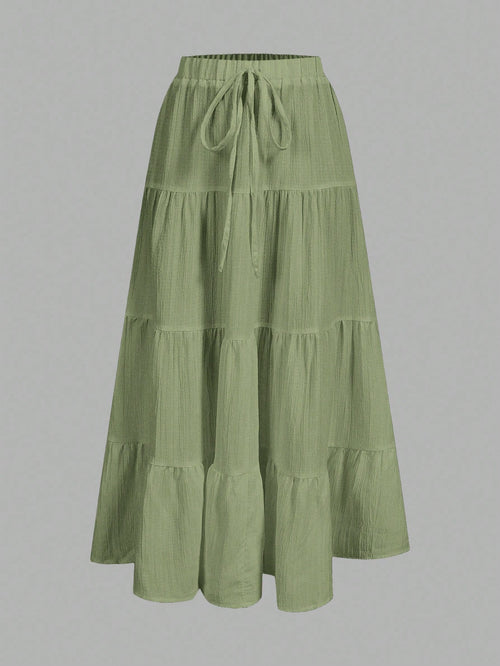 EZwear Women's Casual Vacation Multi-Layer Cake Skirt, Suitable For Summer