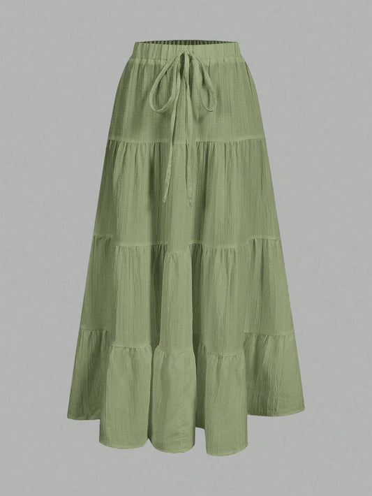 EZwear Women's Casual Vacation Multi-Layer Cake Skirt, Suitable For Summer