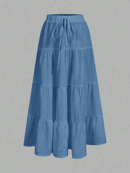 EZwear Women's Casual Vacation Multi-Layer Cake Skirt, Suitable For Summer