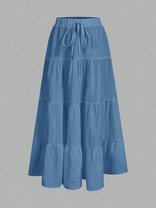 EZwear Women's Casual Vacation Multi-Layer Cake Skirt, Suitable For Summer