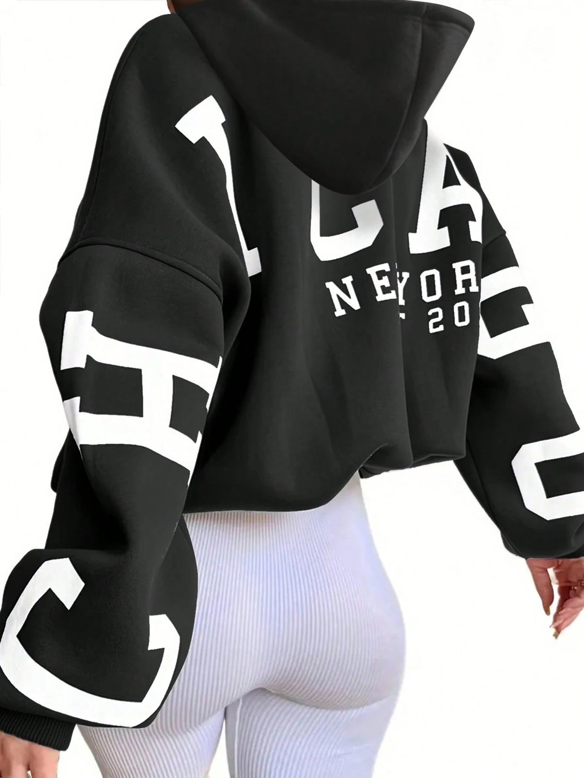 EZwear Women's Hooded Drop Shoulder Sweatshirt,Letter Print Graduation,Teacher Back-To-School Pullover Fall Light Grey,Autumn,Streetwear,School Sweatshirt