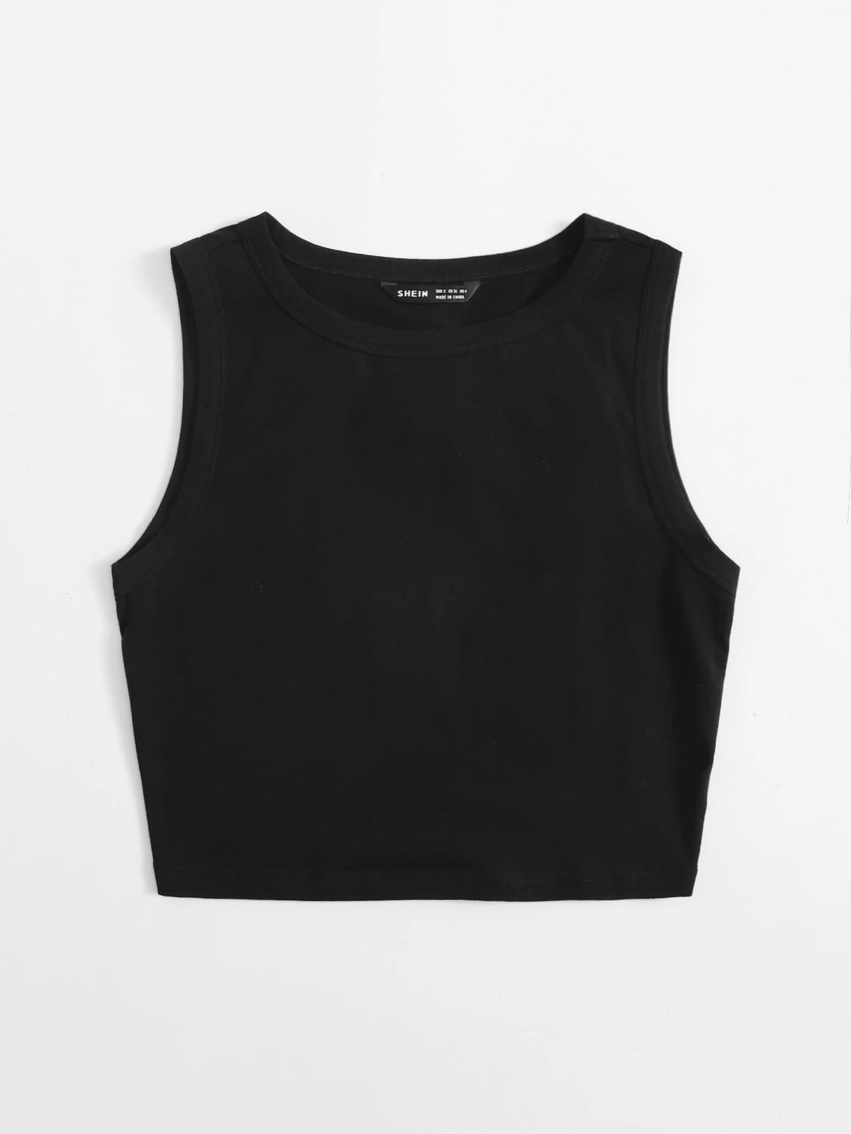 EZwear Women's Solid Color Round Neck Sleeveless Simple Top, Casual For Everyday Wear