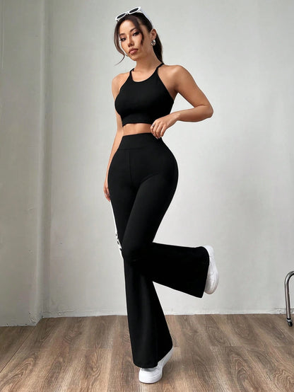 EZwear Women's Yoga Pants High Waist Stretch Pants Tummy Control Workout Pants