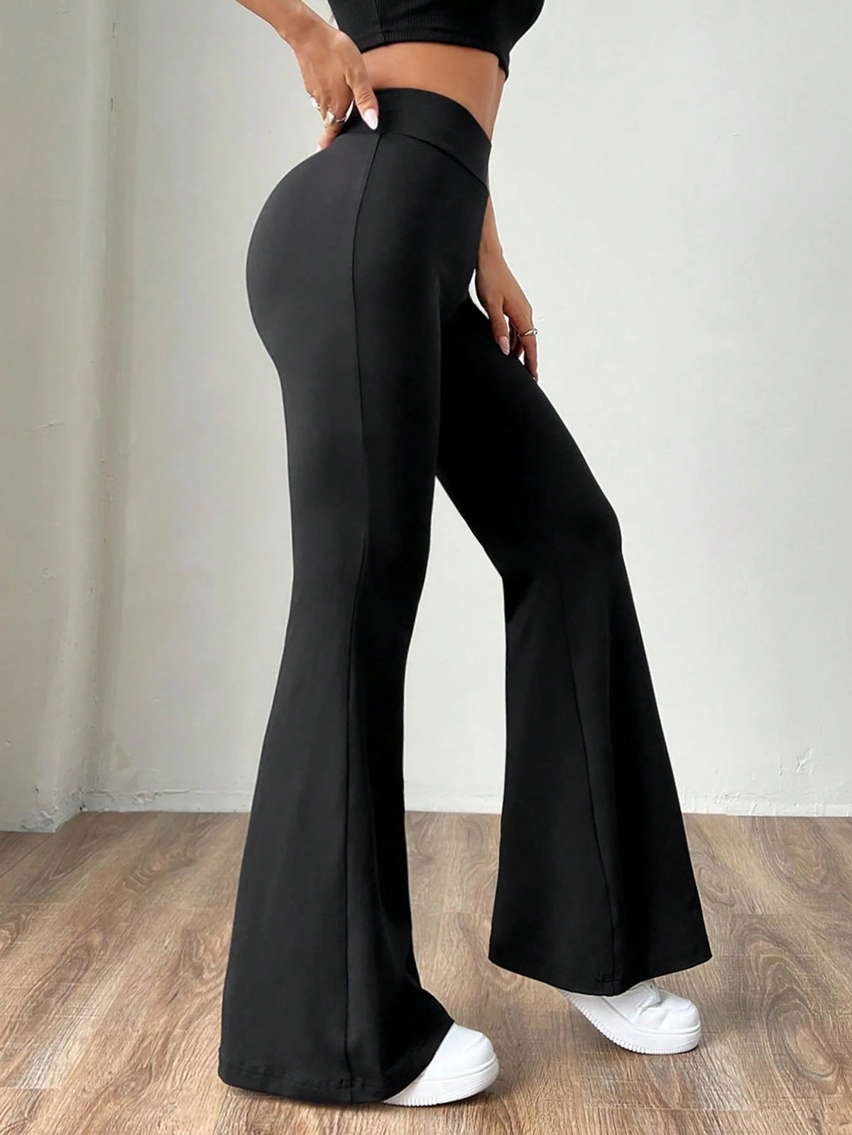 EZwear Women's Yoga Pants High Waist Stretch Pants Tummy Control Workout Pants