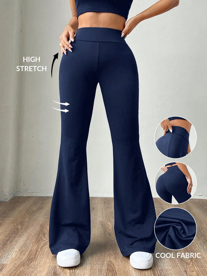 EZwear Women's Yoga Pants High Waist Stretch Pants Tummy Control Workout Pants
