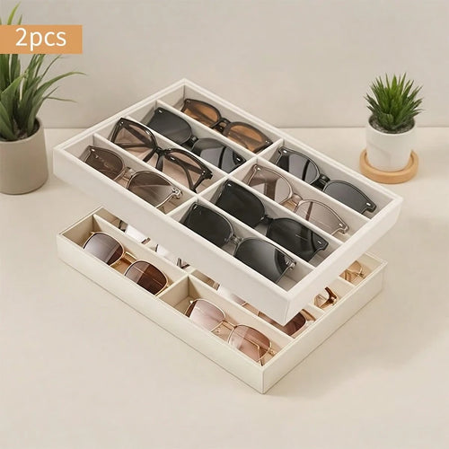 Fashionable Eyewear Storage Tray, Fashionable Eyewear Storage Box, Drawer Organizer Box, Stackable Display Box, Scratch-Resistant Soft Lining Suitable For Earrings, Necklaces, Bracelets, Rings, Hair C