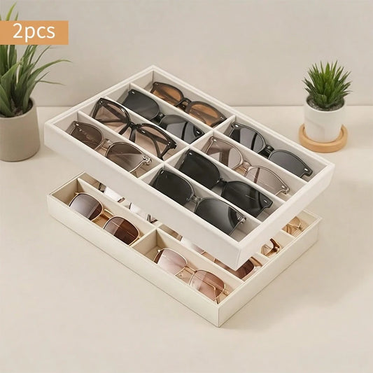 Fashionable Eyewear Storage Tray, Fashionable Eyewear Storage Box, Drawer Organizer Box, Stackable Display Box, Scratch-Resistant Soft Lining Suitable For Earrings, Necklaces, Bracelets, Rings, Hair C