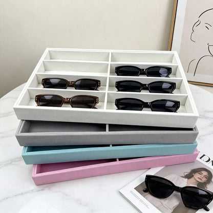 Fashionable Eyewear Storage Tray, Fashionable Eyewear Storage Box, Drawer Organizer Box, Stackable Display Box, Scratch-Resistant Soft Lining Suitable For Earrings, Necklaces, Bracelets, Rings, Hair C