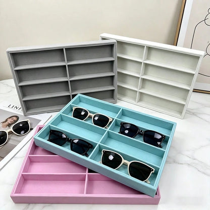 Fashionable Eyewear Storage Tray, Fashionable Eyewear Storage Box, Drawer Organizer Box, Stackable Display Box, Scratch-Resistant Soft Lining Suitable For Earrings, Necklaces, Bracelets, Rings, Hair C