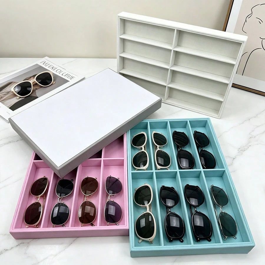 Fashionable Eyewear Storage Tray, Fashionable Eyewear Storage Box, Drawer Organizer Box, Stackable Display Box, Scratch-Resistant Soft Lining Suitable For Earrings, Necklaces, Bracelets, Rings, Hair C