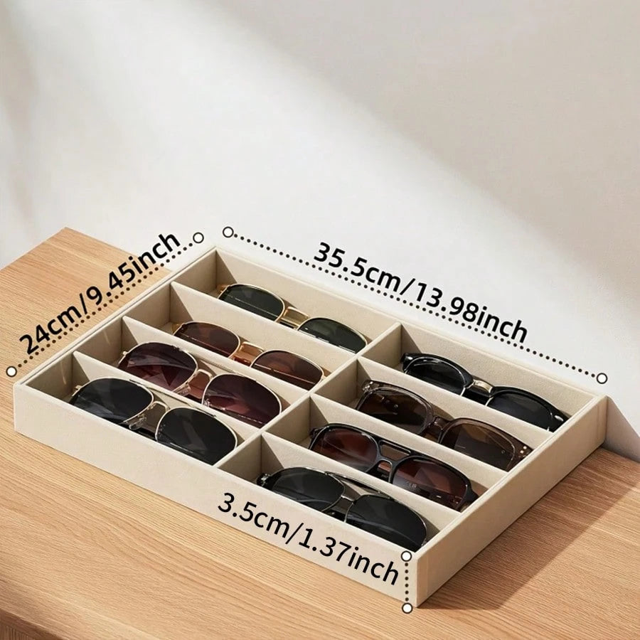 Fashionable Eyewear Storage Tray, Fashionable Eyewear Storage Box, Drawer Organizer Box, Stackable Display Box, Scratch-Resistant Soft Lining Suitable For Earrings, Necklaces, Bracelets, Rings, Hair C