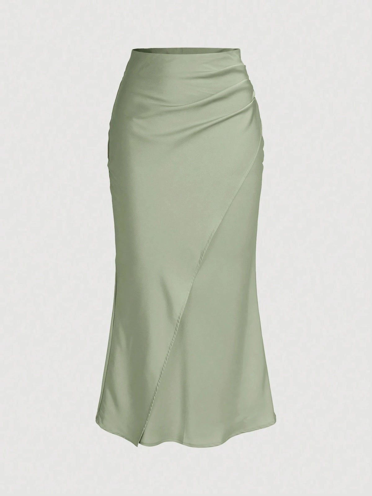 Firerie Elegant Solid Color Satin Wrap Mermaid Skirt,,Formal Dresses For Wedding Guest,Soft Romance