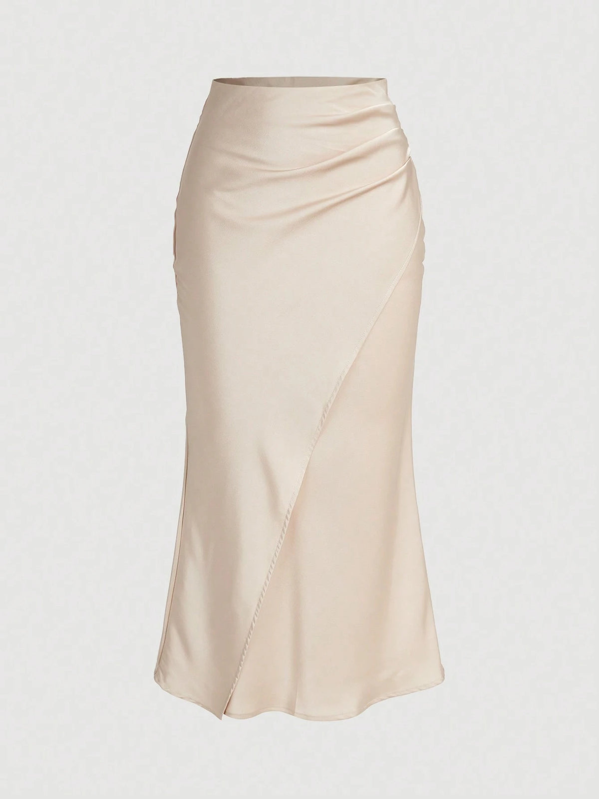 Firerie Elegant Solid Color Satin Wrap Mermaid Skirt,,Formal Dresses For Wedding Guest,Soft Romance