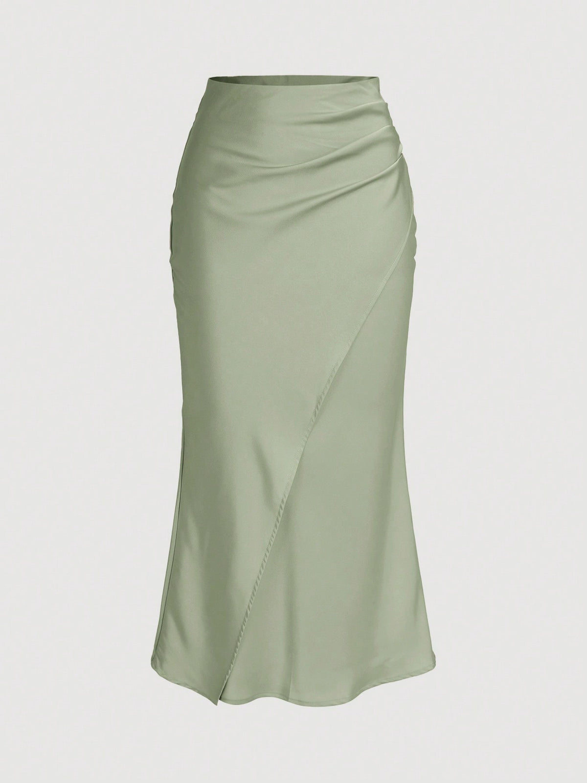 Firerie Elegant Solid Color Satin Wrap Mermaid Skirt,,Formal Dresses For Wedding Guest,Soft Romance