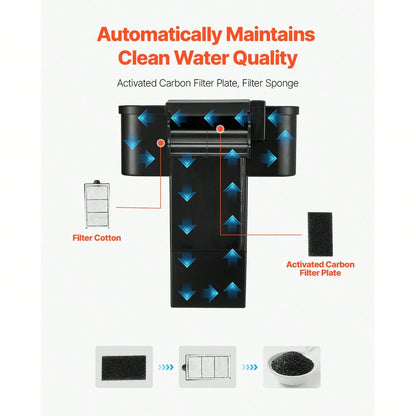 Fish Tank Aquarium, 3.5 Gallon Arch Ultra-Clear GPPS Starter Smart Tank Adjustable 3 Color Lighting, Self Cleaning System Fishbowl For Freshwater & Saltwater Fish Home, Office, Or Pet Use
