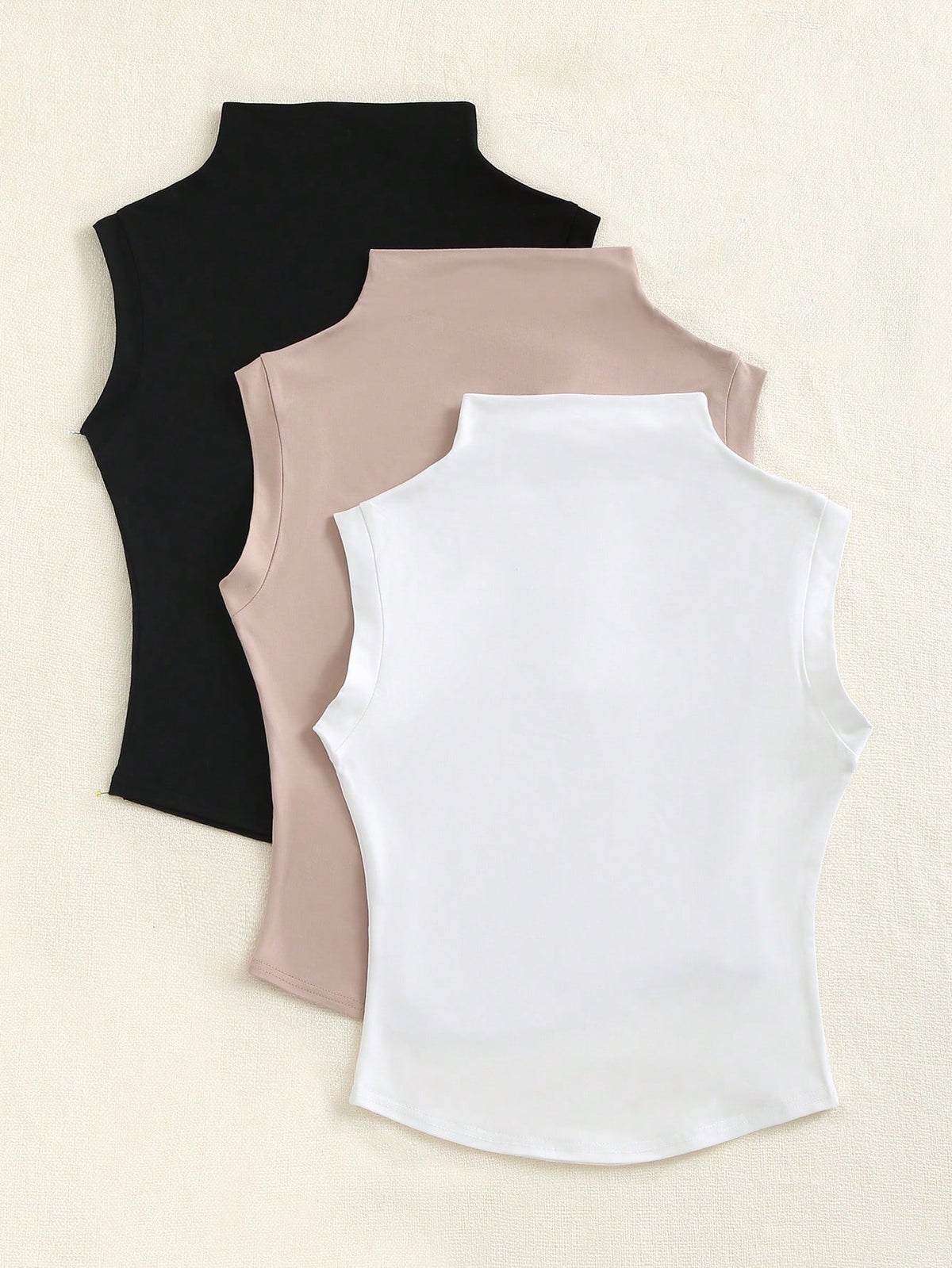 Flirla Casual Versatile Solid Color Crew Neck Tank Top
