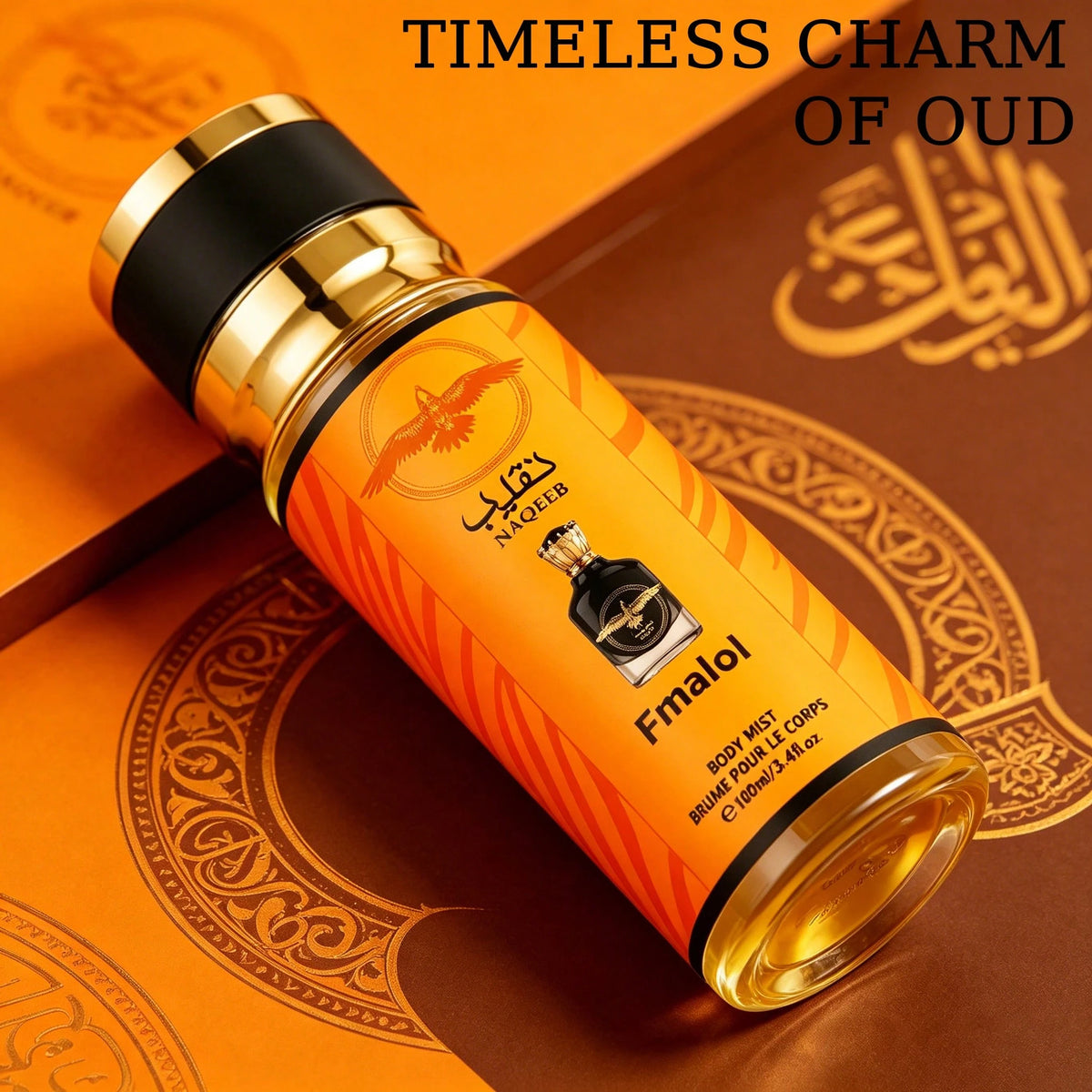 FMALOL Arabian Men's Perfume Spray, 3.4 Oz, Portable Body Spray, Long-Lasting Oriental Fragrance, Suitable For Hair And Body, Ideal For Parties, Dates, And Gift-Giving, An Exquisite Holiday Gift.
