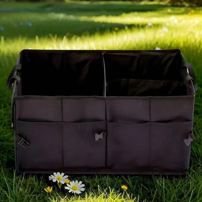 Foldable Car Trunk Storage Bag, Waterproof Car Storage Bag, Portable Large Capacity Trunk Storage Bag With 3 Compartments, Universal Version Suitable For SUV, Sedans, Trucks