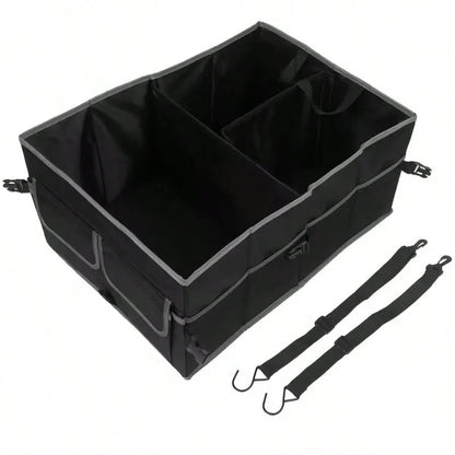 Foldable Car Trunk Storage Bag, Waterproof Car Storage Bag, Portable Large Capacity Trunk Storage Bag With 3 Compartments, Universal Version Suitable For SUV, Sedans, Trucks