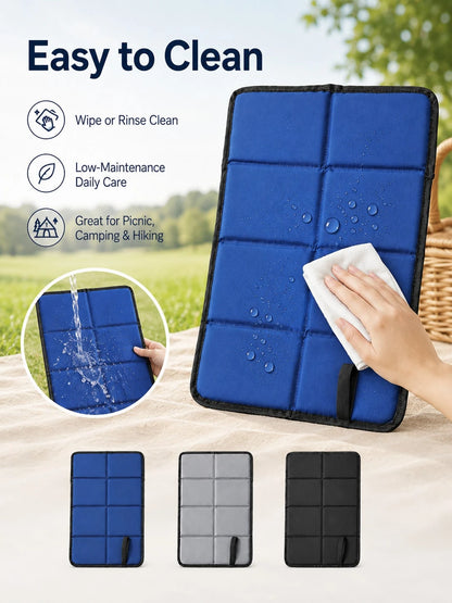 Foldable Seat Cushion, Waterproof And Easy To Clean, Silver Foil Backing, Keeps Dry, Thermal Insulation, Stylish And Portable, Ground Mat For Home, Picnic, Travel, Camping, Beach, Grass, Backyard, Out