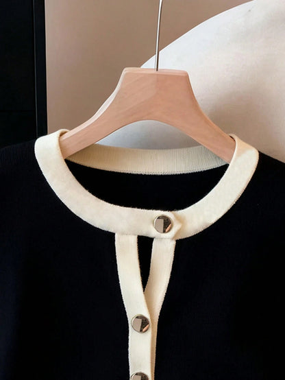 Franclia Casual Commuter Versatile Color Block Long Sleeve T-Shirt, Autumn