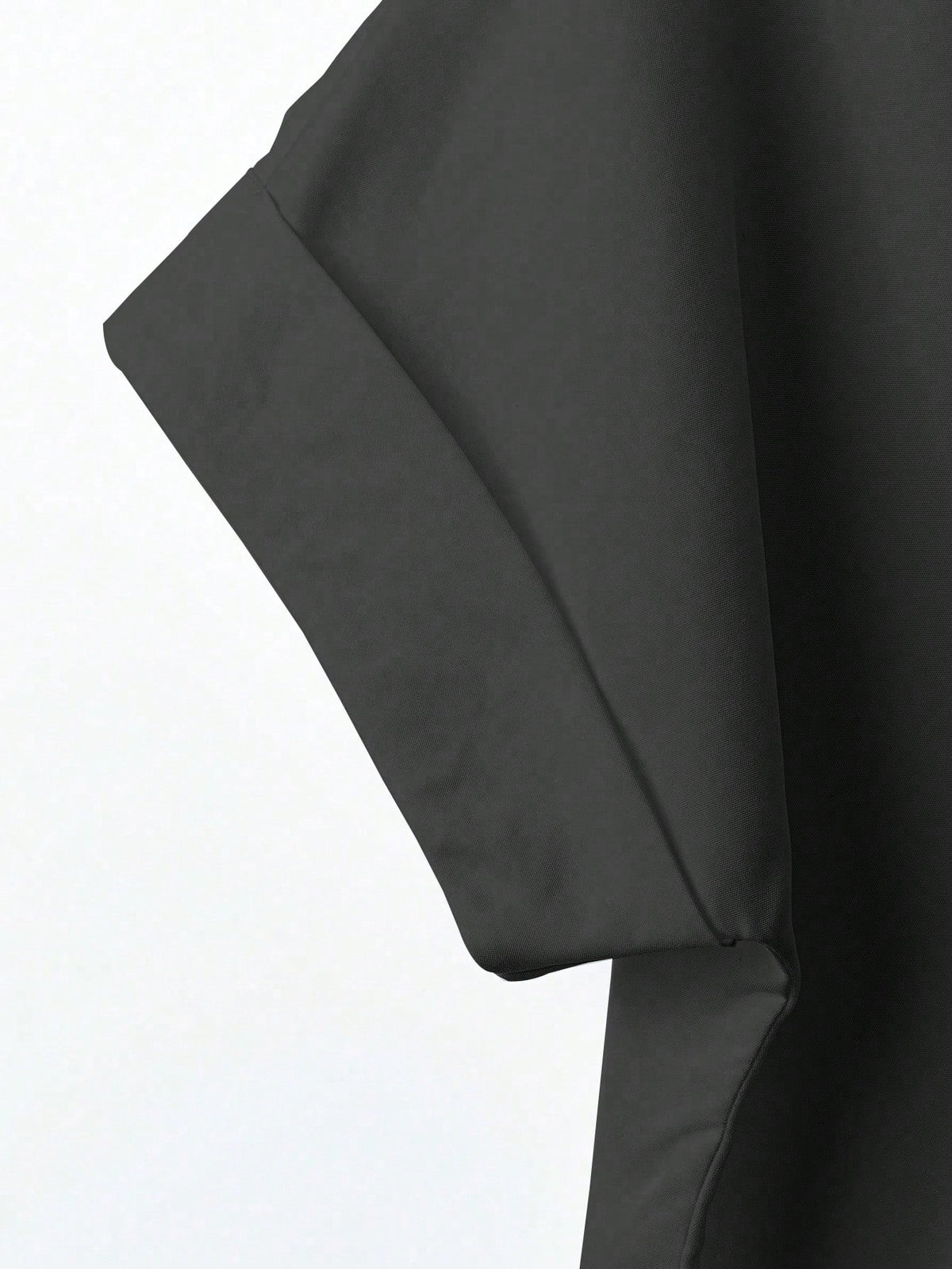 Franclia Fashionable High-End French Design Loose Batwing Sleeve Lapel Collar Women Shirt, Black Blouse