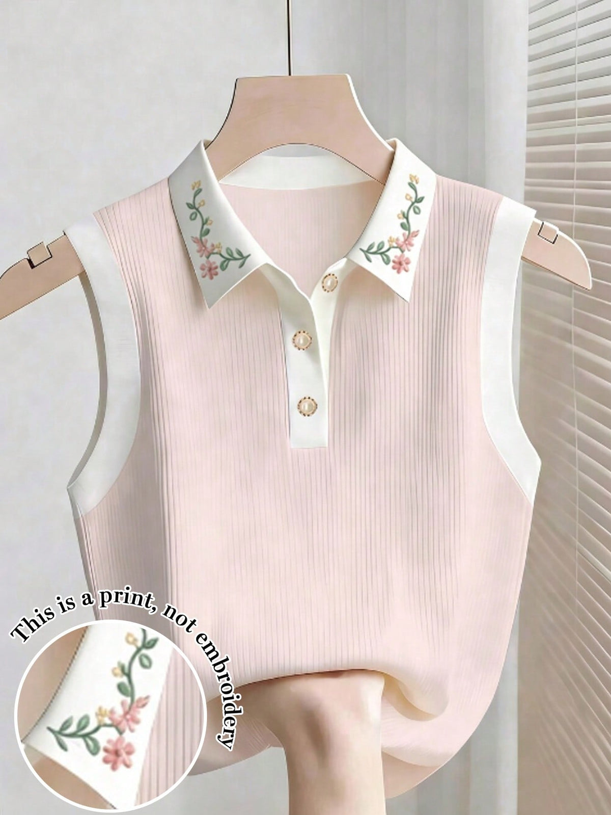 Franclia Women's Floral Embroidery Patchwork Casual Versatile Daily Wear Top