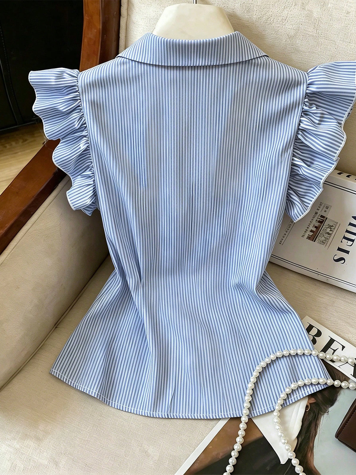 Franclia Women's New Criss-Cross Tie Cap Sleeve Fitted Waist Blouse, Elegant For Holiday, Party, Office, Casual Wear, Cap Sleeve Shirt