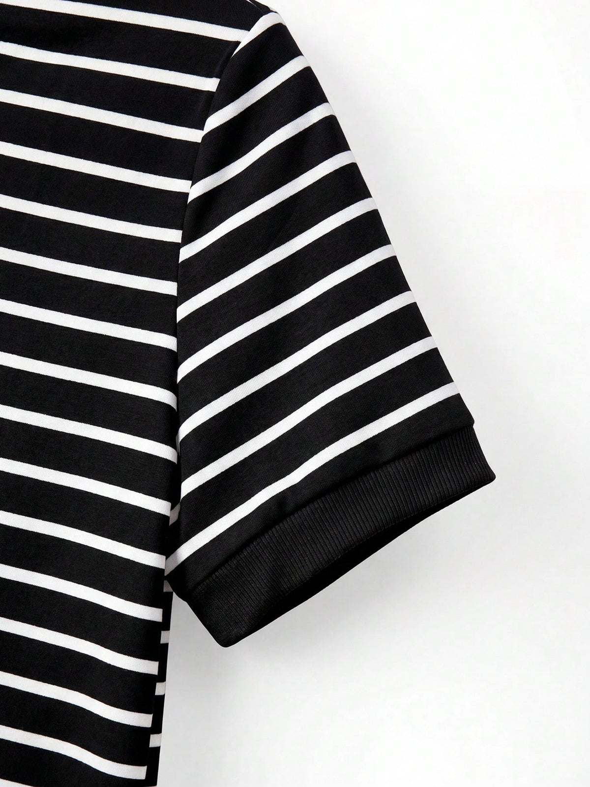 Franclia Women's Vintage Black And White Striped Short Sleeve Dress,Summer Casual Retro Elegant Party Dress,School Back-To-School Commuting Leisure Wear