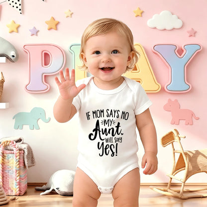 Funny Aunt Saying Baby Bodysuit, Soft Cotton Short Sleeve Infant Romper, Cute Newborn Essentials, Perfect Baby Shower Gift