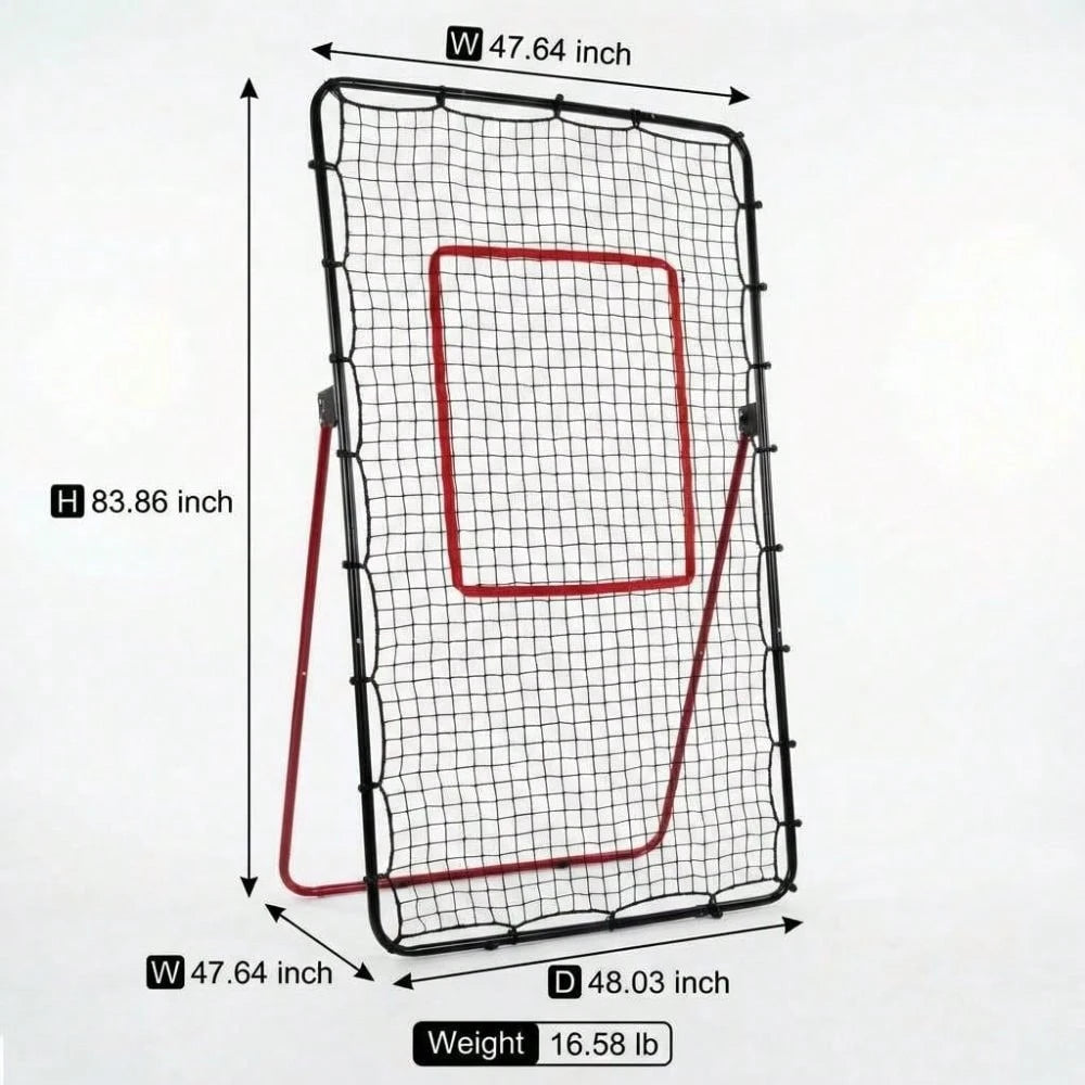 Gaderth 7X4 Ft Adjustable Volleyball Rebounder Net,Large Training Bounce Back Net For Bumping, Spiking & Setting – Sturdy, Multi-Angle Practice Equipment, Easy Setup & Foldable,Indoor & Outdoor Practi