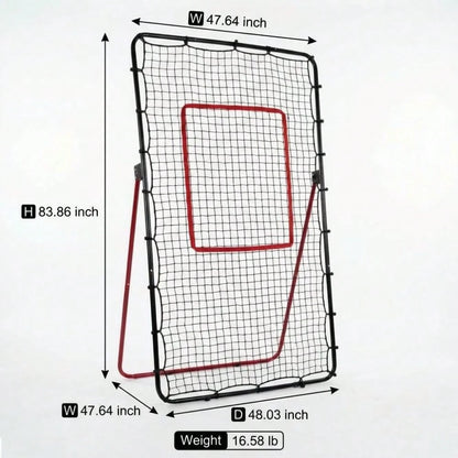 Gaderth 7X4 Ft Adjustable Volleyball Rebounder Net,Large Training Bounce Back Net For Bumping, Spiking & Setting – Sturdy, Multi-Angle Practice Equipment, Easy Setup & Foldable,Indoor & Outdoor Practi
