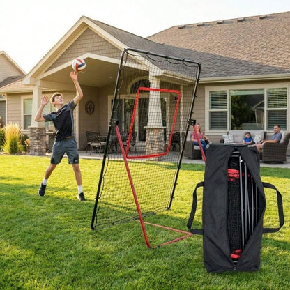 Gaderth 7X4 Ft Adjustable Volleyball Rebounder Net,Large Training Bounce Back Net For Bumping, Spiking & Setting – Sturdy, Multi-Angle Practice Equipment, Easy Setup & Foldable,Indoor & Outdoor Practi