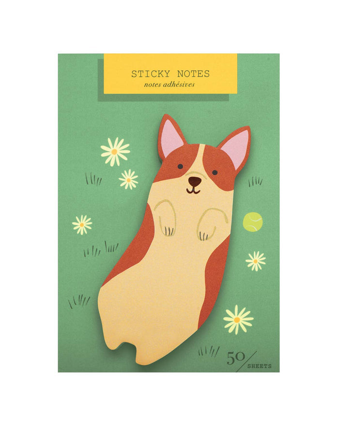 Girl of All Work Die Cut Sticky Notes - Corgi