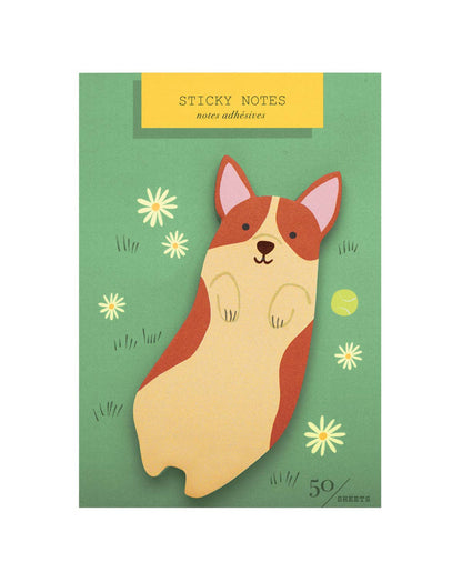 Girl of All Work Die Cut Sticky Notes - Corgi