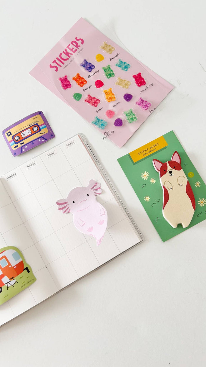 Girl of All Work Die Cut Sticky Notes - Corgi