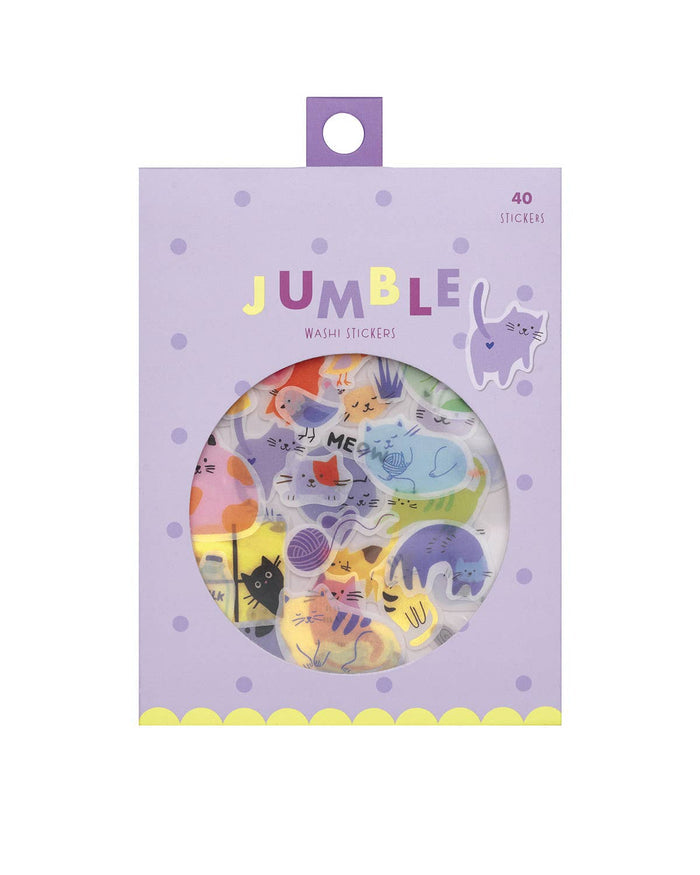 Girl of All Work Washi Stickers - Cats Jumble