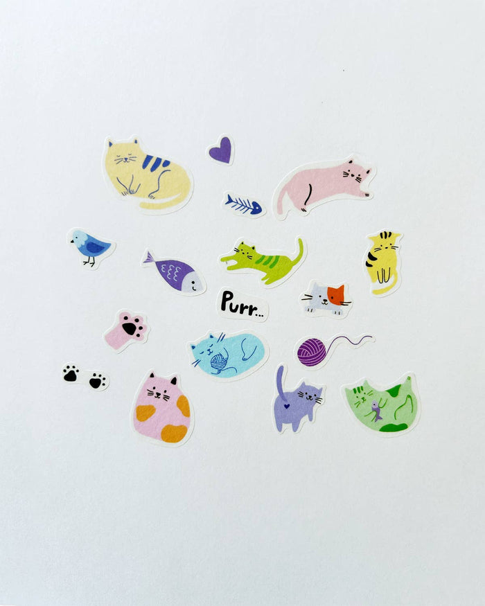 Girl of All Work Washi Stickers - Cats Jumble