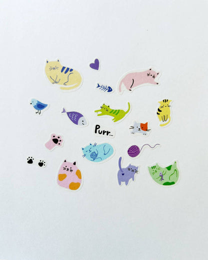 Girl of All Work Washi Stickers - Cats Jumble