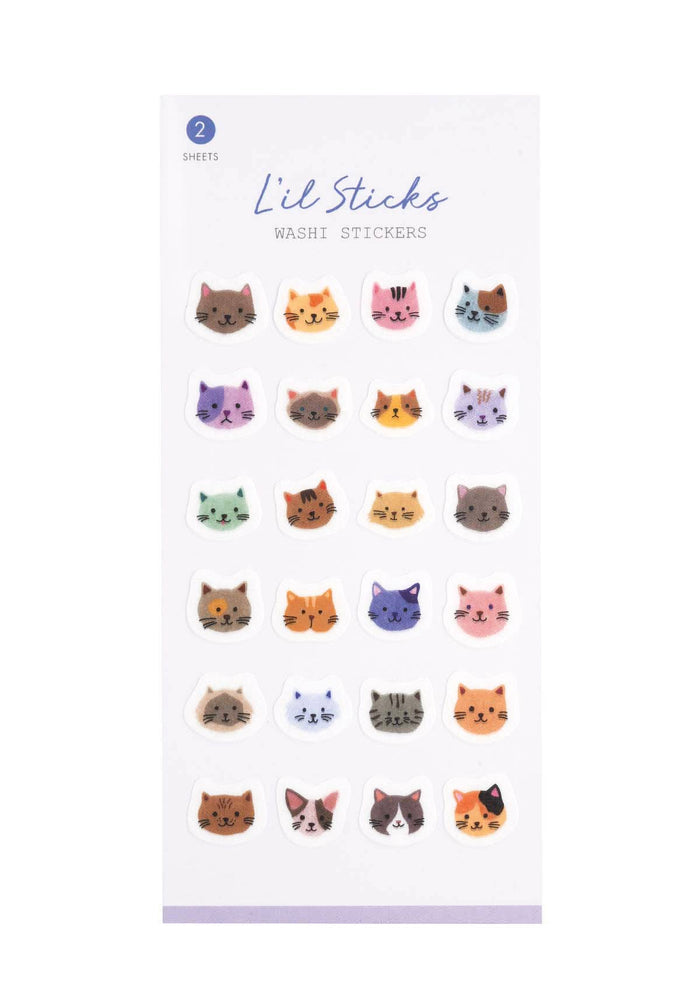 Girl of All Work Washi Stickers - Cats L’il Sticks