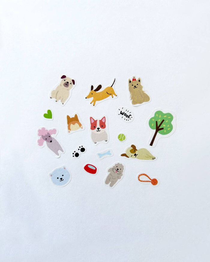 Girl of All Work Washi Stickers - Dogs Jumble