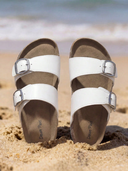 Girls Boys Slides For Kids Non-Slip With Adjustable Straps For Indoor & Outdoor Toddler Little Kid/Big Kid